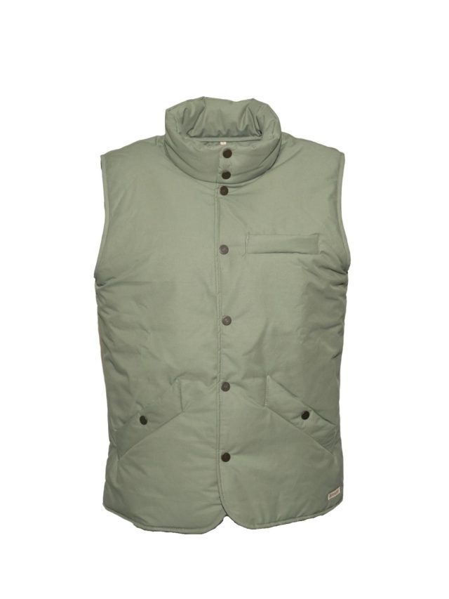 front bodywarmer green closed