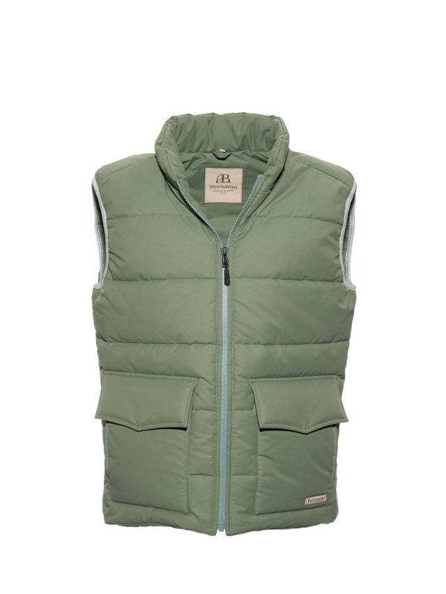 down bodywarmer green front