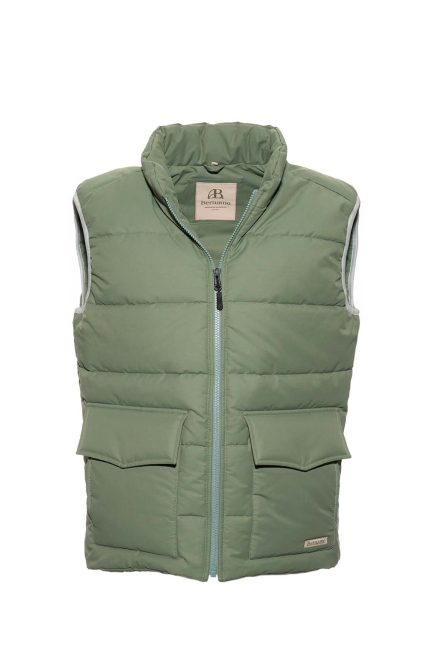 down bodywarmer green pockets