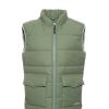 down bodywarmer green zipper