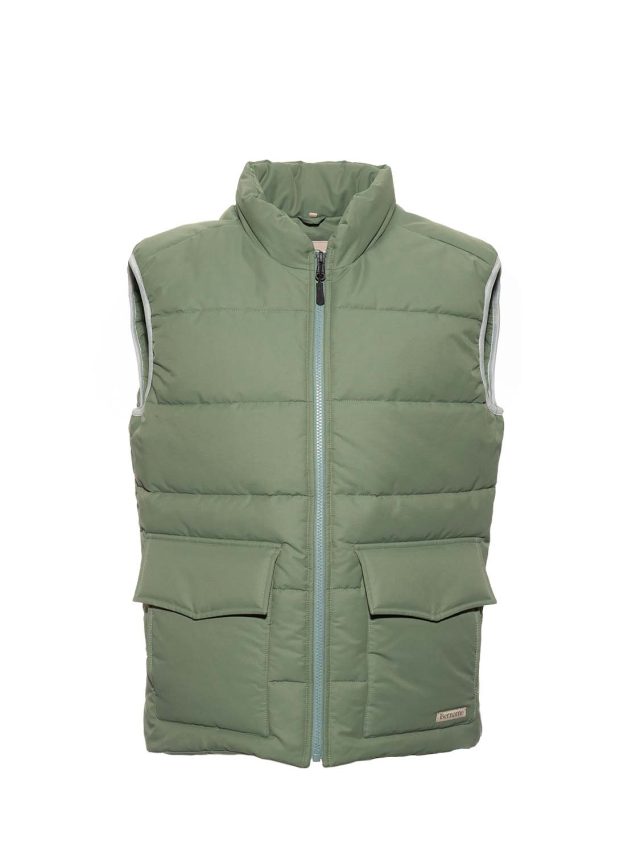 down bodywarmer green zipper