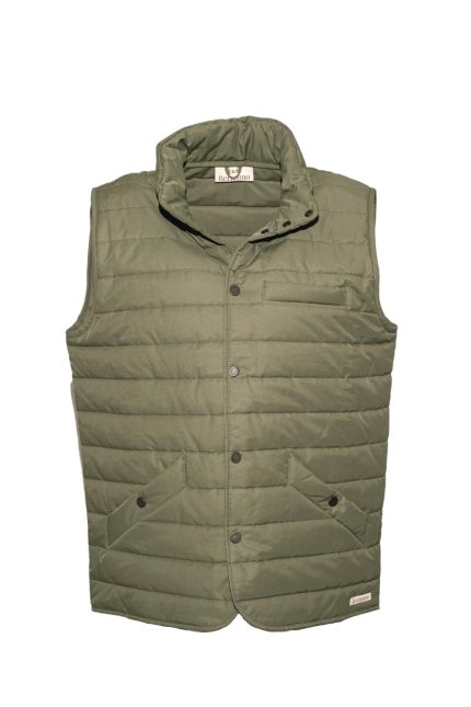 front vest stitched khaki
