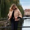 girl in beige woman jacket