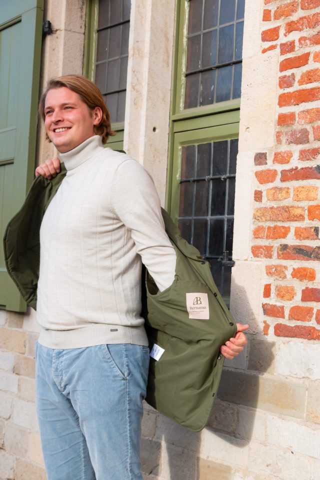 inside stitches khaki vest