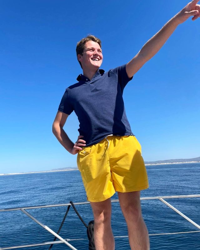 yellow swimming short ocean