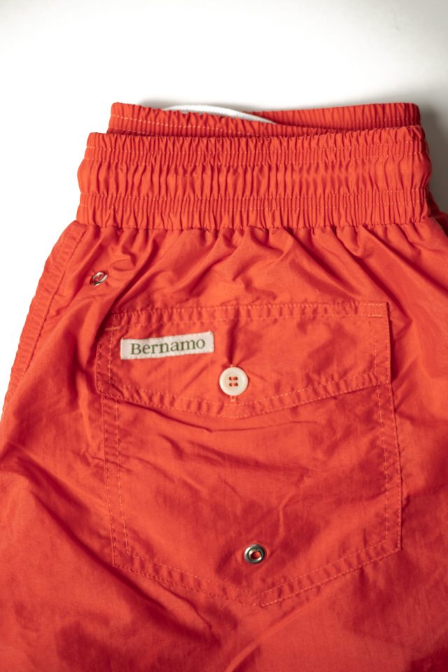bernamo recycled swimming short coral red back