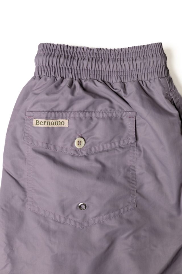 bernamo recycled swimming short taupe back pocket