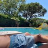 recycled swimming short light blue swimming pool